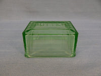 Green Uranium Glass Serving Pieces - Set of 3
