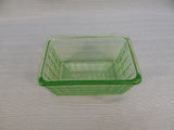 Green Uranium Glass Serving Pieces - Set of 3