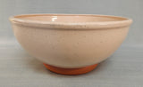 Glossy Beige Glazed 11" Terracotta Bowl