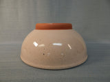 Glossy Beige Glazed 11" Terracotta Bowl