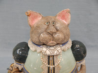 Madam Cat Ceramic Cookie Jar, S. Duncan Pottery Signed
