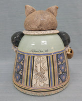 Madam Cat Ceramic Cookie Jar, S. Duncan Pottery Signed