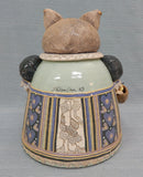 Madam Cat Ceramic Cookie Jar, S. Duncan Pottery Signed