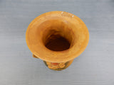 Roseville Pottery Double-Handled Peony Vase 66-10
