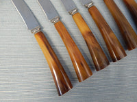 Westfield Serrated Steak Knives with Tortoise Shell Bakelite Handles - Set of 6
