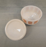 Federal Glass Sunflower Covered Bowl