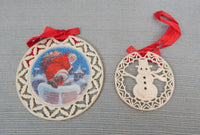 Lenox Ornaments - Snowman & Santa's Arrival - New in Box!