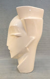 Art Deco Style White Lady Head Vase