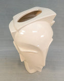 Art Deco Style White Lady Head Vase