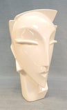Art Deco Style White Lady Head Vase