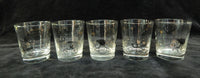 Set of 5 Libbey "Carriages" Rocks Glasses