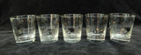 Set of 5 Libbey "Carriages" Rocks Glasses