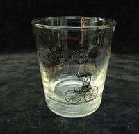 Set of 5 Libbey "Carriages" Rocks Glasses