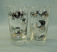Set of 2 Libbey "Carriages" 8 oz. Tumblers