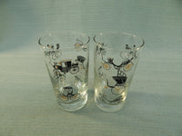 Set of 2 Libbey "Carriages" 8 oz. Tumblers