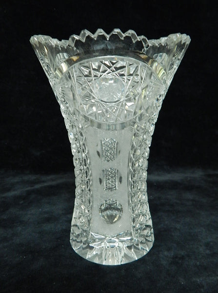 Valaska Bela 7" Cut Glass Crystal Vase