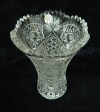 Valaska Bela 7" Cut Glass Crystal Vase