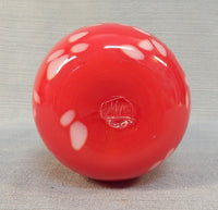 Hand-Blown Red and White Vase by Mali Harrell