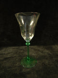 Tiffin Franciscan Green Uranium Stemmed Glasses - Lot of 11