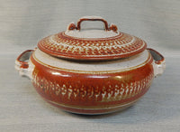 Glazed Stoneware Lidded Bowl