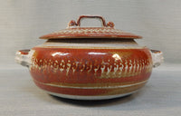 Glazed Stoneware Lidded Bowl