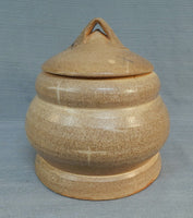 Pottery Cookie Jar with Lid