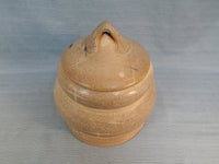 Pottery Cookie Jar with Lid