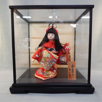 Japanese Geisha Doll with Glass Case