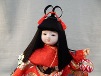 Japanese Geisha Doll with Glass Case