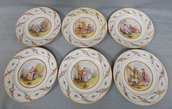 Chateau des Tuileries Sevres Plates - Set of 6