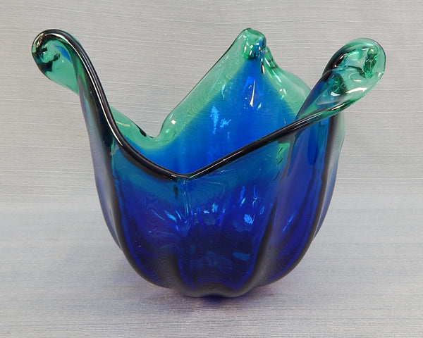 White Cristal Murano Art Glass Bowl