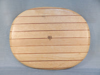 Dansk International 22" x 17" Oval Striped Wood Tray