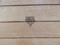 Dansk International 22" x 17" Oval Striped Wood Tray