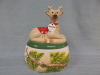 Joyeux Noelle Reindeer Cookie Jar by Nathalie Lété