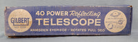 Vintage Gilbert Reflecting Telescope and Empire Refracting Telescope