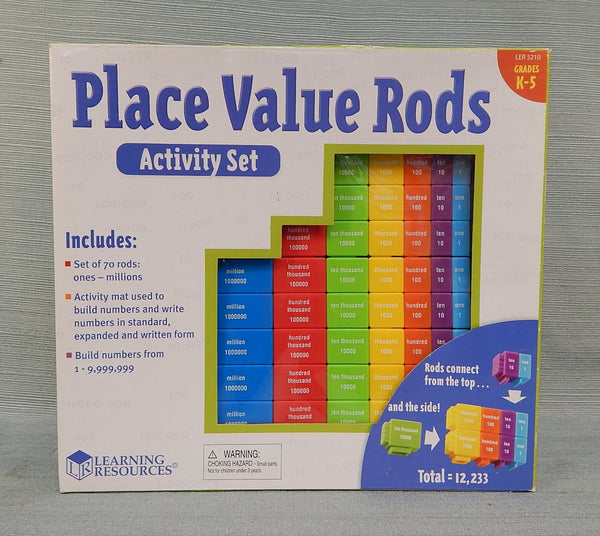 Learning Resources Place Value Rods Activity Set - Base Ten Blocks -Brand New!