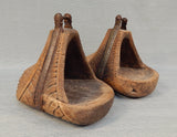 Hand-Carved Wood Gaucho Style Stirrups