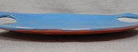 R. Wood Studio 18x10 Blue Oval Handle Platter