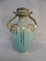 Chinoiserie Style 15" Elephant Vase