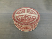 Pink Willow Divided Plates - Set of 6