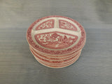 Pink Willow Divided Plates - Set of 6