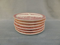 Pink Willow Divided Plates - Set of 6