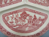 Pink Willow Divided Plates - Set of 6