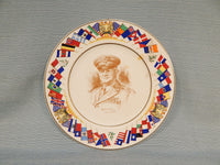 WWII Military Officers Decorative Plates - Lot of 5