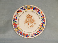 WWII Military Officers Decorative Plates - Lot of 5