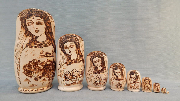Matryoshka Nesting Dolls - 9 Doll Set in Presentation Box, Made in China