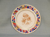 WWII Military Officers Decorative Plates - Lot of 5