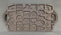 John Wright Co. Cast Iron Alphabet Cookie Mold