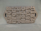 John Wright Co. Cast Iron Alphabet Cookie Mold