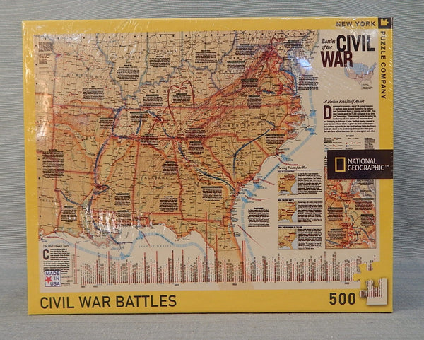 500 Piece Civil War Battles Puzzle - Brand New!